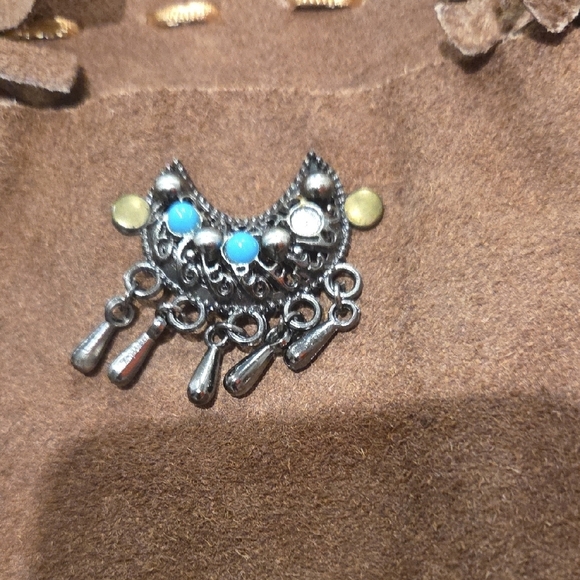 Vintage Brown Suede Shoulder Bag - Picture 3 of 7